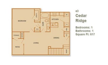 Cedar Ridge 1 car 1009 floor plan